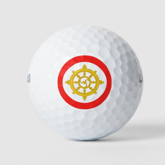 Vlag van het Koninkrijk Sikkim Golfballen (Voorkant)