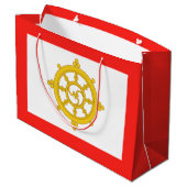 Vlag van het Koninkrijk Sikkim Groot Cadeauzakje (Achterkant Gekanteld)