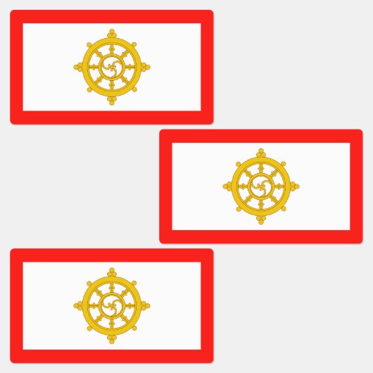 Vlag van het Koninkrijk Sikkim Labels (Groep)