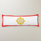 Vlag van het Koninkrijk Sikkim Lichaamskussen (Achterkant)