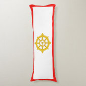 Vlag van het Koninkrijk Sikkim Lichaamskussen (Voorkant Verticaal)