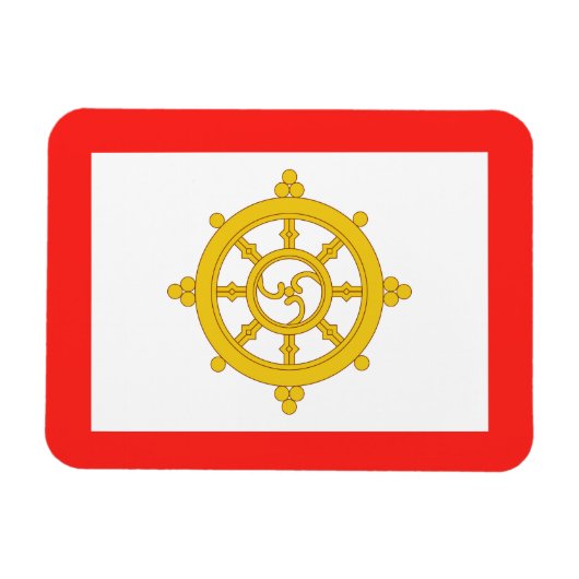 Vlag van het Koninkrijk Sikkim Magneet (Horizontaal)