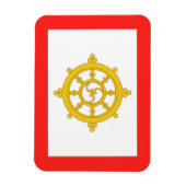 Vlag van het Koninkrijk Sikkim Magneet (Verticaal)
