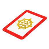Vlag van het Koninkrijk Sikkim Magneet (Linkerzijde)