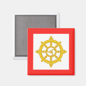 Vlag van het Koninkrijk Sikkim Magneet (Voorkant / Achterkant)
