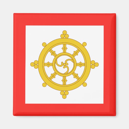 Vlag van het Koninkrijk Sikkim Magneet (Voorkant)