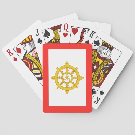 Vlag van het Koninkrijk Sikkim Pokerkaarten (Achterkant)