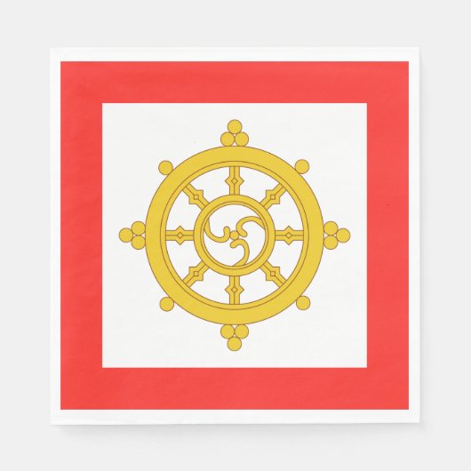 Vlag van het Koninkrijk Sikkim Servet (Voorkant)