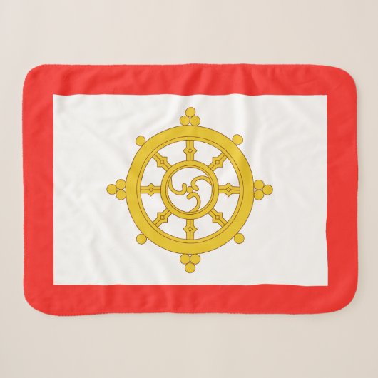 Vlag van het Koninkrijk Sikkim Sherpa Deken (Voorkant (horizontaal))