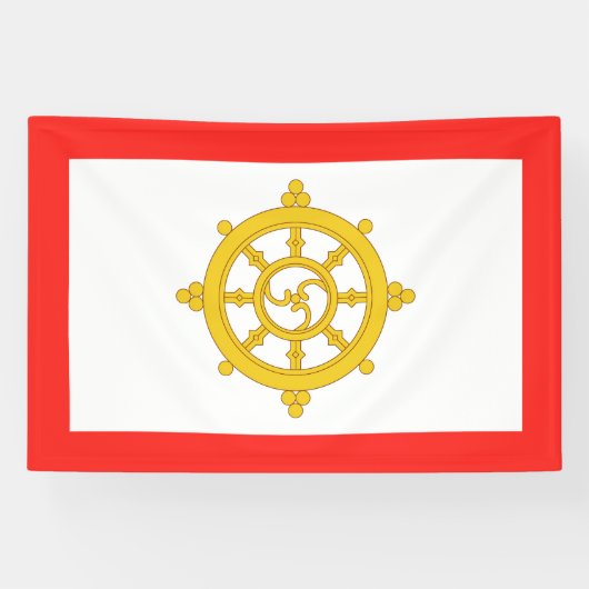Vlag van het Koninkrijk Sikkim Spandoek (Horizontaal)