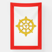Vlag van het Koninkrijk Sikkim Spandoek (Verticaal)