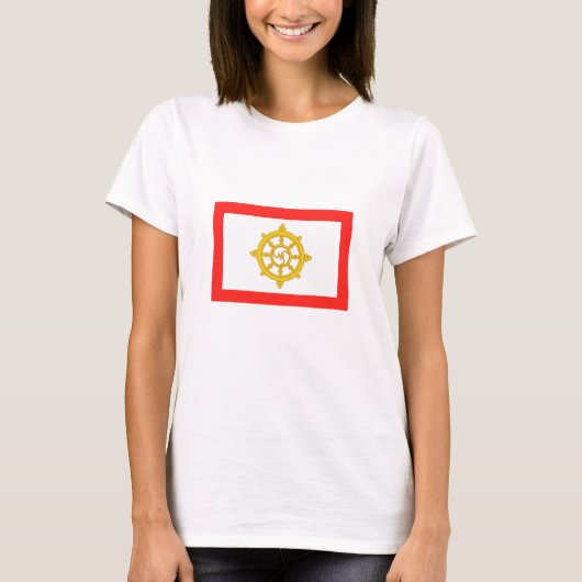 Vlag van het Koninkrijk Sikkim T-shirt (Voorkant)