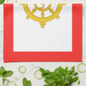 Vlag van het Koninkrijk Sikkim Theedoek (Gevouwen)