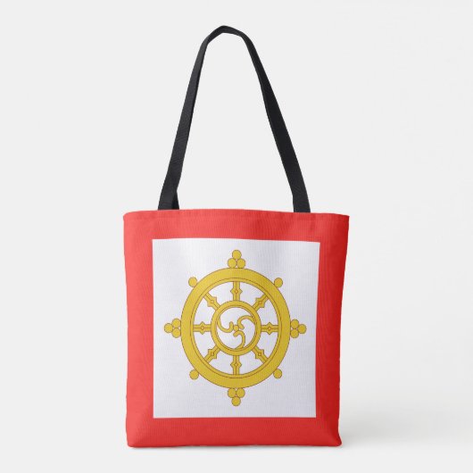 Vlag van het Koninkrijk Sikkim Tote Bag (Achterkant)