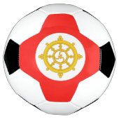 Vlag van het Koninkrijk Sikkim Voetbal (Gedraaid)
