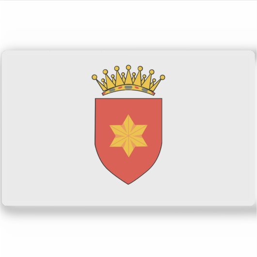 Vlag van het Koninkrijk Tavolara (1836-1962) Sticker (Voorkant)