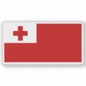 Vlag van het Koninkrijk Tonga Sticker (Voorkant)