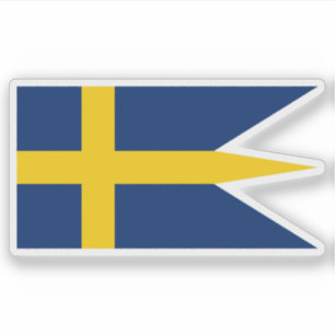 Vlag van het Koninkrijk Zweden (Zweeds Rijk) Sticker
