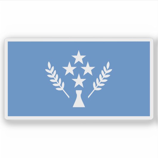 Vlag van het Koreaanse volk, Micronesië, Oceanië Sticker (Voorkant)