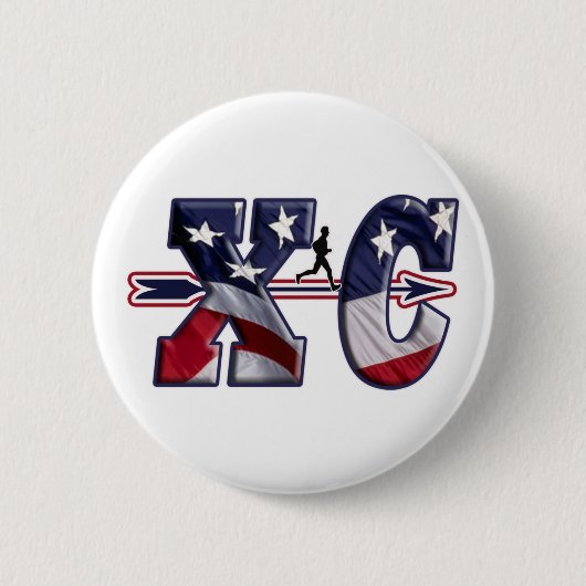 VLAG VAN HET KRUISLAND VS VAN XC GEWRAPPEERD RONDE BUTTON 5,7 CM (Voorkant)