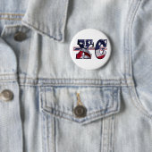 VLAG VAN HET KRUISLAND VS VAN XC GEWRAPPEERD RONDE BUTTON 5,7 CM (In situ)