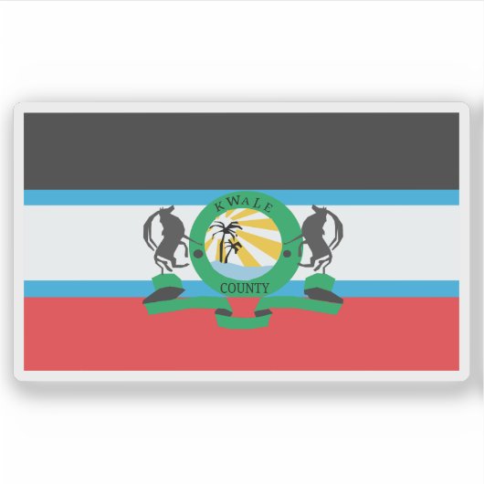 Vlag van het Kwale County, de Republiek Kenia Sticker (Voorkant)