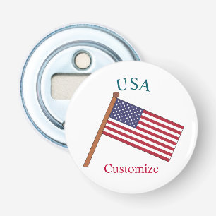 Vlag van het land USA Thunder_Cove Button Flesopener