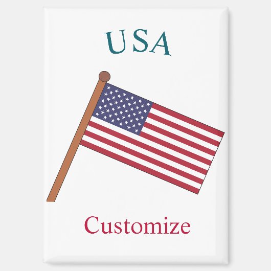 Vlag van het land USA Thunder_Cove Magneet (Voorkant)