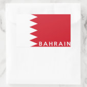 vlag van het land van het bahrein - naam rechthoekige sticker (Tas)