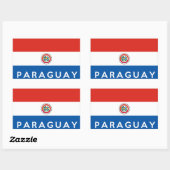 vlag van het land van het paraguay rechthoekige sticker (Vel)