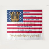 Vlag van het leger bij de gepersonaliseerde Amerik Wandkleed (Voorkant (horizontaal))