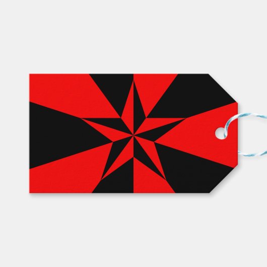 Vlag van het Libertair Socialisme Cadeaulabel (Voorkant (Horizontaal))