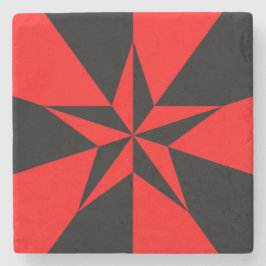 Vlag van het Libertair Socialisme Stenen Onderzetter