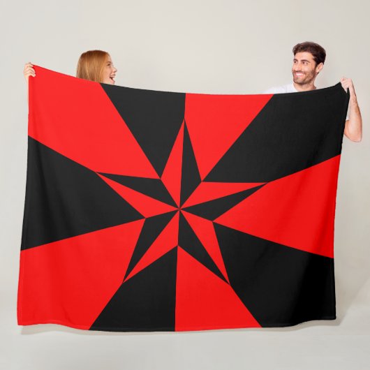 Vlag van het libertariële socialisme fleece deken (In situ)