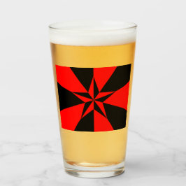 Vlag van het libertariële socialisme glas