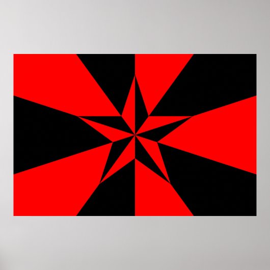 Vlag van het libertariële socialisme poster (Voorkant)