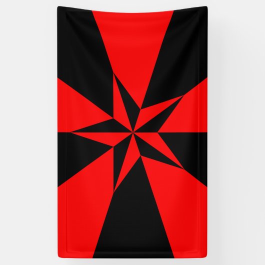 Vlag van het libertariële socialisme spandoek (Verticaal)