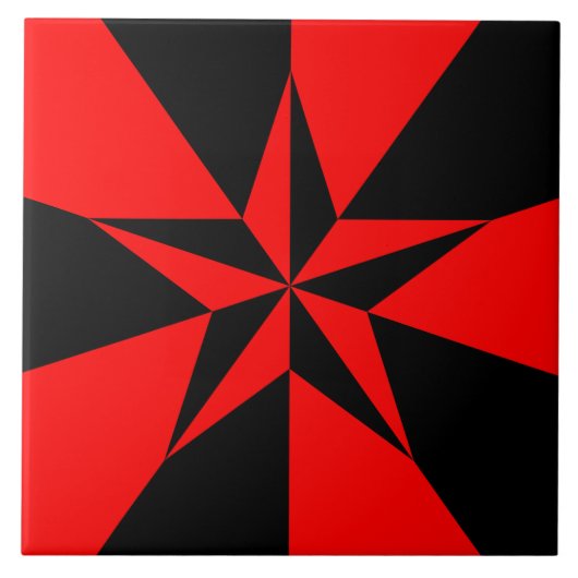 Vlag van het libertariële socialisme tegeltje (Voorkant)