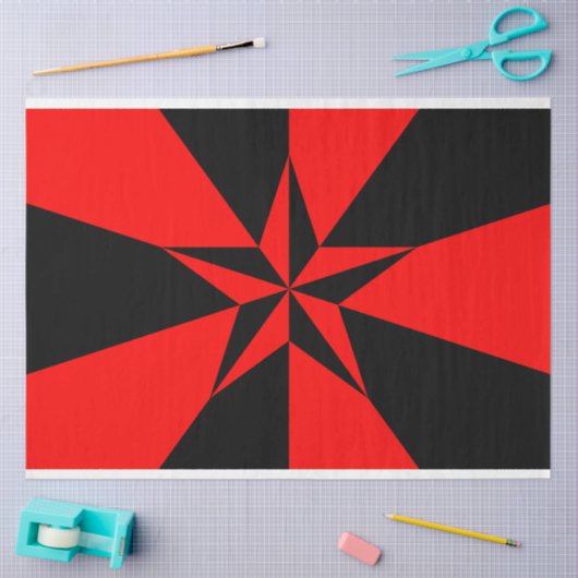Vlag van het libertariële socialisme tissuepapier (Craft)