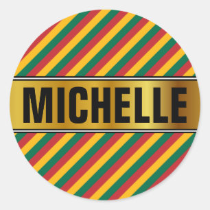 Vlag van het Litouwse geïnspireerde patroon van ge Ronde Sticker