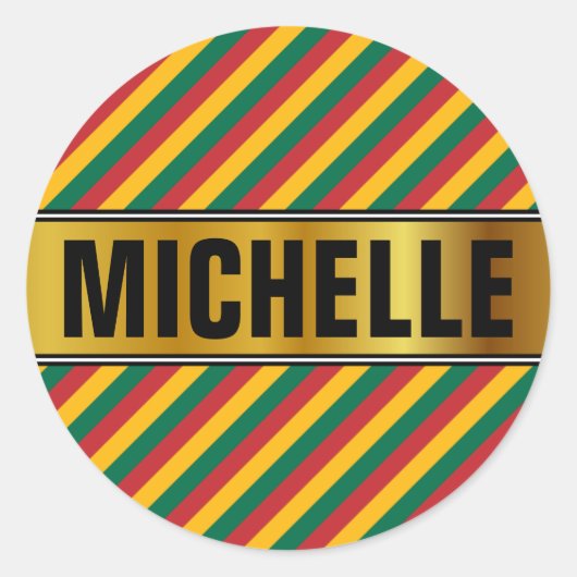 Vlag van het Litouwse geïnspireerde patroon van ge Ronde Sticker (Voorkant)