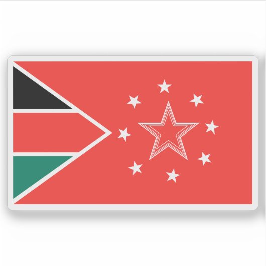 Vlag van het Mandera County, de Republiek Kenia Sticker (Voorkant)