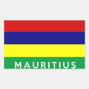 vlag van het mauritius - land rechthoekige sticker