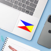 Vlag van het Mayavolk Sticker (Laptop met iPhone)