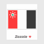 Vlag van het Melanesische Meriam volk, Oceanië Sticker (Vel)