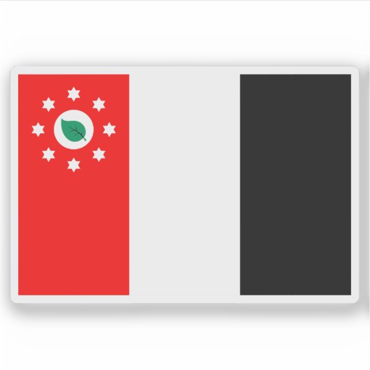 Vlag van het Melanesische Meriam volk, Oceanië Sticker (Voorkant)