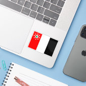 Vlag van het Melanesische Meriam volk, Oceanië Sticker (Laptop met iPhone)