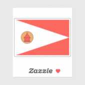 Vlag van het Merina-volk, Madagaskar Sticker (Vel)