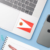 Vlag van het Merina-volk, Madagaskar Sticker (Laptop met iPhone)