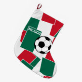 Vlag van het Mexicaanse Football Grote Kerstsok (Voorkant (Hangend))